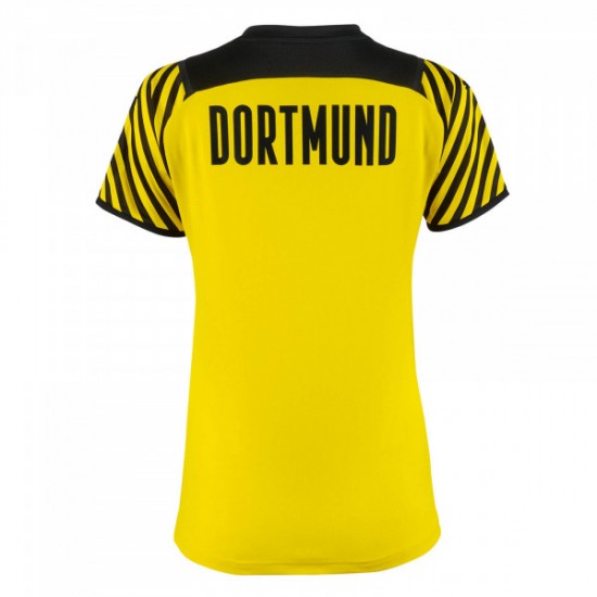 Camisola Borussia Dortmund Mulher Equipamento Primeiro 2021-2022 Manga Curta